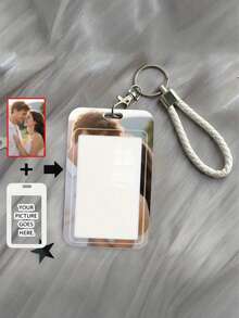 2D Single Photo Card Holder Double-Sided Personalized Design Plastic Folder Suitable For Student ID, Work ID, Public Transit Card, Lightweight Minimalist Style Perfect Birthday Gift Cute Document Card Holder - Multicolor - View 4