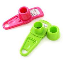 Multi-Function Garlic Press, Ginger Grater And Crusher: Stainless Steel Garlic Press And Slicer, Manual Ginger Crusher And Grinder, Plastic Garlic Mincer. No Electricity Needed, Easy To Use. Garlic Paste Maker Suitable For Garlic, Ginger, Onion, Chili, Nutmeg And Other Ingredients. - Multicolor - View 2