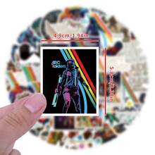 55张弧形贴纸，趣味游戏贴纸，卡通弧形周边贴纸，剪贴簿美学贴纸套装，头盔贴纸，越野摩托车贴纸，乙烯基防水贴纸，适用于水瓶、电脑、笔记本电脑、手机、行李箱、笔记本、冰箱等。 - 彩色 - 查看 4