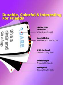 50pcs Party Game Cards, Friends Interaction Game Cards, Truth Or Dare Party Atmosphere Booster Cards - View 9
