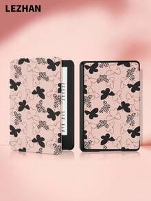 1pc Cute Butterfly Print Pink Protective Case Suitable For Kindle 2024, Kobo, Kindle NK 11/Kindle Kids Edition/Kindle Paperwhite 5, E-Book Reader Cover With Auto Wake/Sleep Function, Lightweight And Convenient, Perfect Fit To Protect Your Reading Device - Multicolor - View 3