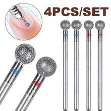 1PC/2/4PCS 5mm Small Round Head Nail Drill Bits,Diamond Cuticle Clean Ball Head Nail Bits For Electric Cuticle Detail Rotary - Multicolor - View 7