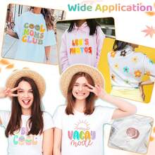 20pcs Pastel Vinyl Heat Transfer Sheets, Bohemian Style Iron-On Vinyl For Clothing, 12" X 10" Neutral Tones Lavender & Cream Vinyl Sheets - 20 Colors - View 3