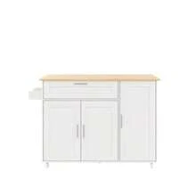 Mobile Storage Islands - White+Natural - View 10