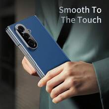 Minimalist Versatile Phone Case For Samsung Galaxy ZFold4/ZFold5/ZFold6/ZFold7, Centered Axis Design, No Front Cover - Blue - View 5