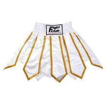 Lotus Flow Belt Style Muay Thai Pants, Boxing Shorts, White Lotus Shorts, Polyester Fiber Wear-Resistant Fabric Sports - White - View 9