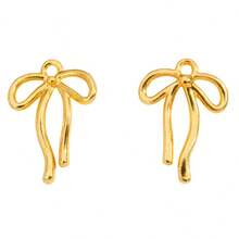 Set de 14 piezas de cuentas de aleación de cinc con decoración de lazos y moños para manualidades de pulseras - Dorado - Ver 5