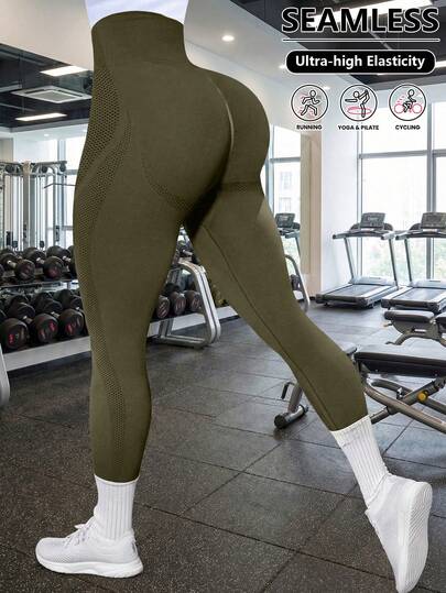 Women's High Waist Leggings Soft Stretch Tummy Control Sports Yoga Running Pants One Size And Plus Size