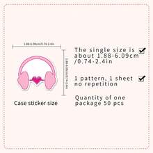 50张粉色幸运贴纸，Y2K风格贴纸，Y2K市中心贴纸，Y2K礼物，复古贴纸，90年代贴纸，防水乙烯基贴纸，适用于信封、水瓶、电脑、笔记本电脑、手机、行李箱、笔记本、冰箱等。 - T - 查看 7