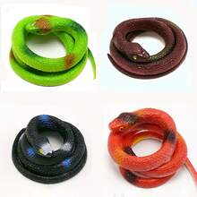 1条逼真超长绿蛇/白蛇/迷你黑蛇，软橡胶巨型白蛇，软橡胶巨型绿蛇，恶作剧蛇，逼真恶作剧眼镜蛇，恶作剧玩具，超长逼真蛇，眼镜蛇模型，生日礼物，赠品，玩具 - 彩色 - 查看 5