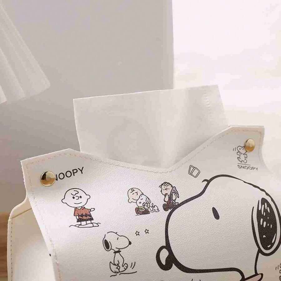 SNOOPY 1pc The 2026 New Paper Drawer Set Is A Must-Have For The Back Of School Season, Featuring The Classic Anime "Peanuts Comics" Merchandise! The Main Body Is Clean White, Printed With Cute Patterns, Simple And Durable. Light Luxury Texture, Waterproof And Durable, Can Be Used In Living Rooms - Multicolor - View 1