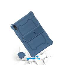 平板电脑防震硅胶保护套，带支架，适用于三星 Galaxy Tab S9FE、S9、S10、S10Lite、S7、S8、A7、S6 Lite、A8、X200/X205、A7Lite，也适用于 M10 FHD Plus 第二代 10.3 英寸平板电脑，型号为 TB-X606，型号为 M11、M9、M8。 - 藍色 - 查看 3