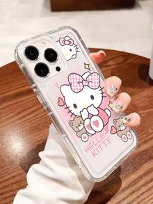 SANRIO 1 chiếc ốp lưng điện thoại Hello Kitty tối giản trong suốt mới, thiết kế nơ, trái tim, ngựa pony, thời trang cho iPhone 11/12/12 Pro, 13/14/15, 13 Pro/14 Pro/15 Pro, 12 Pro Max/13 Pro Max/14 Pro Max/15 Pro Max, 16, 16 Pro, 16 Pro Max, 17, 17 Pro, 17 Pro Max, chất liệu TPU chống sốc, món quà lý tưởng cho các cặp đôi, sinh nhật, ngày Valentine. - Nhiều màu - Xem 4
