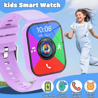 NEW Kids Smart Watch, 260mAh Long Battery Life, 1.83" Screen, Alarm Reminder, Camera, Educational Games, Pedometer, Calorie Counting, Best Gifts For Boys And Girls