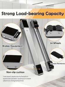 1/2pcs Stainless Steel Anti-Vibration Washing Machine Base, Stainless Steel Washing Machine Stand, Adjustable Mobile Base, Suitable For Refrigerator, Washing Machine And Dryer And Other Home Appliances - Multicolor - View 6