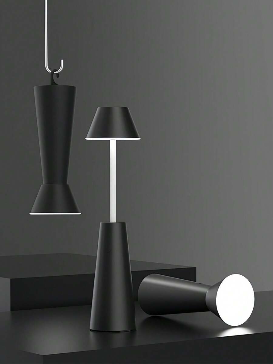 1个1800mAh多功能台灯，卧室书房护眼可伸缩夜灯氛围灯户外创意手电筒露营小工具 - 彩色 - 查看 1