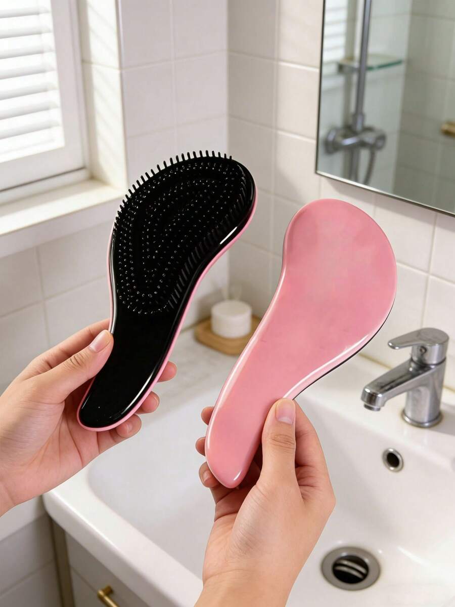 Lược gỡ rối - Lược trượt gỡ rối giúp làm mượt tóc rối - Lược tốt nhất cho cả nam và nữ - Thích hợp cho tóc ướt và khô (Màu đen), Dụng cụ tạo kiểu tóc, Lược, Sản phẩm và phụ kiện chăm sóc tóc, Thích hợp cho salon tóc, Đồ dùng cần thiết khi đi du lịch, Chuẩn bị cho năm học mới, Đồ dùng cần thiết khi đi du lịch và nghỉ lễ, Phụ kiện tóc nữ, Lược - nhiều màu - Xem 1