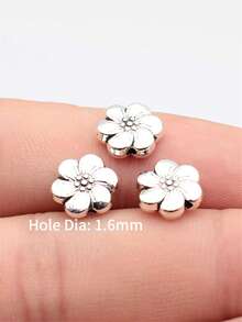12pcs/Pack 10x10mm Flower Beads, Jewelry Accessories, DIY Jewelry Making, DIY Earrings, Necklaces, Bracelets, Keychains, Valentine's Day Gift - Flower Beads - View 2