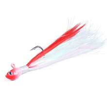 HENGJIA 1pc 3D Eye Soft Fishing Lure Jig Head Hook, 7g/10g/14g/21g/28g/42g/56g/85g, Artificial Deer Hair Feather Hook, Mustache Fishing Lure - Multicolor - View 35