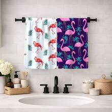 2/4/6pcs Flamingo Pattern Dish Towels, Super Absorbent Microfiber Modern Dish Cloths, Cooking And Baking Tea Towels, Cleaning Rags, Hand Towels, Soft And Highly Absorbent, Kitchen Decor, Gifts For Neighbors, Mothers, Birthdays, Housewarming For Friends, Kitchen Essentials, Daily Necessities - Multicolor - View 3