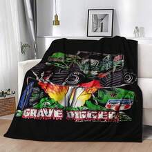 1PC 3D Monster Jam Monster Truck Cartoon Blanket, Edgy Gift For Motorsports Fans, Themed Man Cave Decor, Retro Sci-Fi Party Accent & Race Day Souvenir,Soft Throw Blanket For Home Bedroom Bed Sofa Picnic Travel Office Cover Blanket, Multiple Sizes 50x60 To 60x80 Inches - Nhiều màu 8 - Xem 3