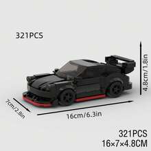MIKEMENG 1set Pink/Black Supercar Racing Car Classic Building Block Toy, Creative Intelligence Toy For Kids, DIY Car Model Kit For Adults, City Technology Cup Series, Suitable For Birthday, Christmas Gifts, Home Decoration And Collection - Model - View 12