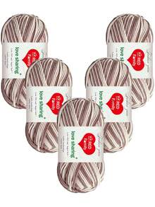 250g 5pcs/Set Ombre Acrylic Yarn Kit, Suitable For Weaving Bags, Scarves, Shawls, Clothing And DIY Wallet Making - Variegated Yarn - View 8