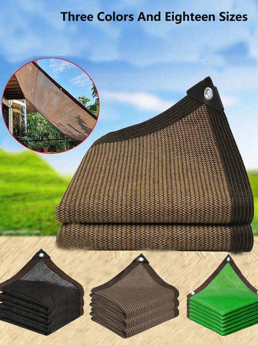 Outdoor Sun Shade Net With Grommets - High-Quality Sun Shade Fabric Fence, Durable And Tear-Resistant, Easy To Install, Suitable For Balcony, Yard And Pool, Provides Excellent Sun Shading, Shading And Privacy Protection, With Bound Edges And Grommets - Multicolor - View 1