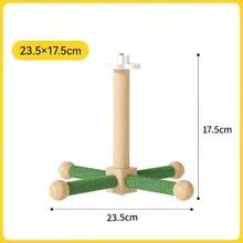 鹦鹉旋转栖架，鸟笼悬挂式益智互动咀嚼磨爪玩具 - 查看 7