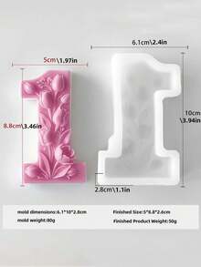 This Silicone Digital Candle Mold Set Includes 0-9 Numbers, Multi-Functional, Reusable, And Easy To Demold. Suitable For DIY Epoxy Resin, Birthday Candles, And Handicrafts. - Birthday Number Candle Mold - View 10