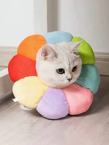 伊丽莎白款柔软防咬猫项圈，宠物防咬口套，狗狗防抓舔保护项圈 - 彩色 - 查看 2