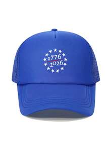 1pc Fashion Sponge Cap 250th Anniversary Of The United States Printing Adult Truck Driver Hat Baseball Hat Fishing Hat Funny Gift Hat For Men And Women Spring And Summer - Multicolor - View 9