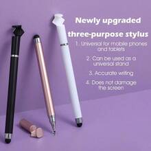 Stylus 3 Pcs Stylus Pen Android Phone, Screen Stylus Pen, Fine Tip Stylu Pens Touchscreen, Universal 2 In 1 Android Stylu Pens Tablet, Phone, Pad, Tablets3 Color Easter Egg Birthday Gift - Black, White, Rose Gold - View 3