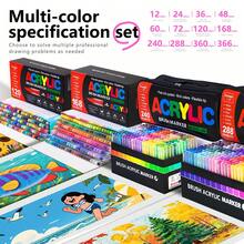 Back To School & GuangNa Classic 12-408 Color Acrylic Paint Markers, Liquid Acrylic Ink Auto Control, Rich Ink, Smooth Flow, Comprehensive Color Classification, Stackable Colors, Strong Coverage, Felt Tip Stationery Set, Suitable For Canvas, Rock Painting, Wood, Stone, Glass, Ceramic, Textile Painting, DIY Crafts, Back To School Supplies, Convenient Packaging And Portability - (Upgraded Version) Acrylic Markers - View 5