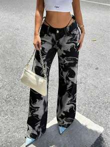 Nuevos jeans de mezclilla negros para mujer, adecuados para uso casual y versátil, aptos para fiesta, salida diaria, trayecto al trabajo y vacaciones de primavera - Negro - Ver 9