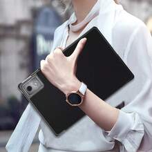 Funda protectora inteligente para tableta con soporte plegable, compatible con función de suspender/activar, compatible con Tab M11/M8 4ta generación (8 pulgadas MTK)/M10 Plus (3ra generación)/P12 (12.7 pulgadas)/M9 (9 pulgadas MTK)/P11 (2da generación) 11.5 pulgadas/M10 HD (X306X/X306F) - Negro - Ver 10