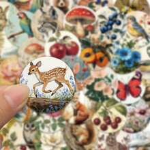 SCXXBSW 50pcs Animal Forest Stickers, Suitable For Decorating Laptops, Mobile Phones, Laptops, Refrigerators, Waterproof Stickers - Multicolor - View 5