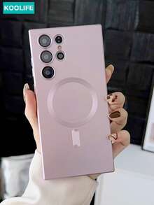 Koolife 1 件装全包覆式软 TPU 硅胶保护壳，防摔金属质感，超薄磨砂，支持磁吸无线充电，全镜头保护，一体式按键设计，兼容三星 Galaxy S22/S22plus/S22Ultra/S23/S23Ultra/S24/S24plus/S24Ultra/S25Ultra/S25plus/S25 - 玫瑰金 - 查看 2