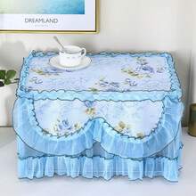 Romantic Lace Microwave Cover Flounce Home Decor Polyester Square Home Cover Cloth Modern Minimalism High-Quality - Multicolor - View 3