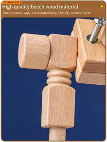 1 Khung thêu để bàn tự lắp ráp màu mơ, khung thêu chữ thập, khung thêu kim đột lỗ, làm bằng gỗ sồi nguyên khối, có thể xoay và dễ lắp ráp, thích hợp để thêu từ nhiều góc độ, kèm theo 1 vòng thêu. - A - Xem 3