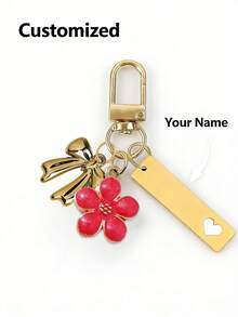 Personalized Cherry Blossom Metal Keychain | Personalized Stainless Steel Name Keychain - Suitable For Decorating Wallets, Ladies' Bags, Car Keys, It Is The Perfect Gift For Friends, Family, And Loved Ones, And Is Also An Ideal Choice For Ladies' Keychains, Daily Necessities, Holiday Gifts, Birthday Gifts, Valentine's Day Gifts, And Autumn/Winter Gifts. ,Travel Organizer - Multicolor - View 19