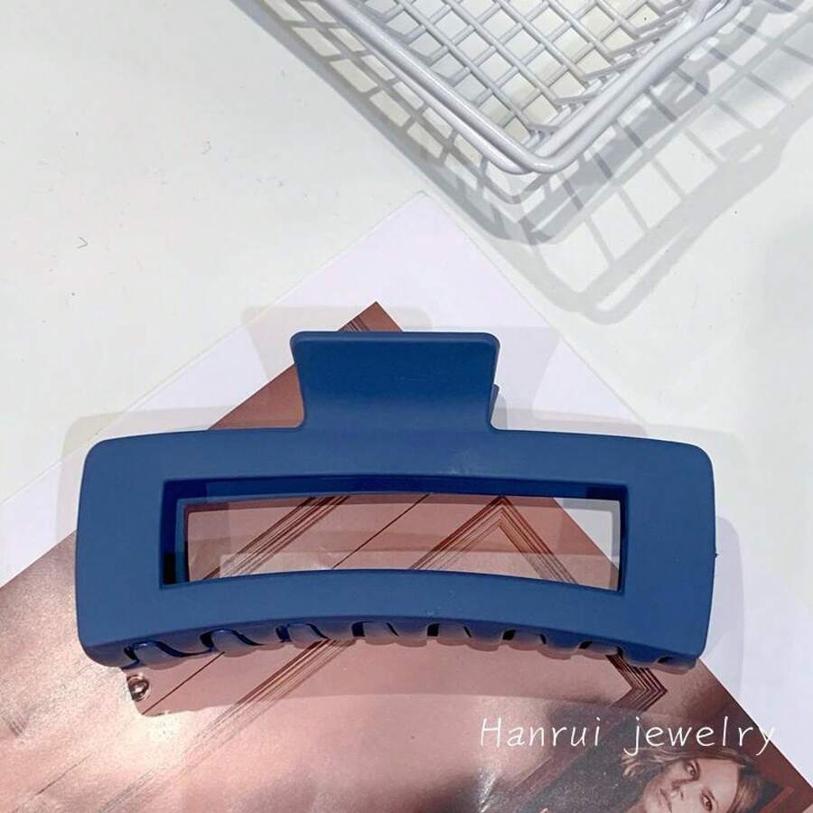 Neutral Matte Rectangle Hair Claw Clip For Women Large Square Hair Jaw Clip For Thick Hair Non Slip Matte Finish Hair Accessories Strong Hold Hair Clamp For Girls Aesthetic Minimalist Earthy Colors Hair Grip For Daily Wear Shower Makeup Yoga Face Washing Chic French Style Hair Ornament Lightweight Durable Material Hair Fastener Traceless Hair Accessory For Long Thin Curly Hair Comfortable Elegant Gift For Her Pretty Fashion Hair Piece High Quality Soft Touch Frosted Hair Claw Versatile Hair Styling Tool Sophisticated Look Beautiful Solid Color Hair Clip Reliable Grip No Slip Design Premium Quality Large Hair Fastener For Various Occasions Stylish Hair Accessory For Modern Women Essential Hair Styling Must Have Cute Geometric Shape Hair Piece Fine Workmanship Smooth Edges Gentle On Hair Fashionable Accessory For Girls Durable Construction Reliable Fastener Secure Hold Design - Frosted Sky Blue - 13cm - View 1