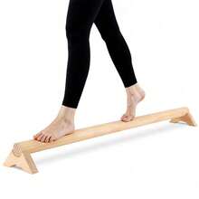 Anti-Slip Sensory Stabilizer Balance Beam, Physiological Wooden Trainer For Home Gym, Sports Skill & Rehabilitation, Core Stability & Muscle Exercise - Yellow - View 2