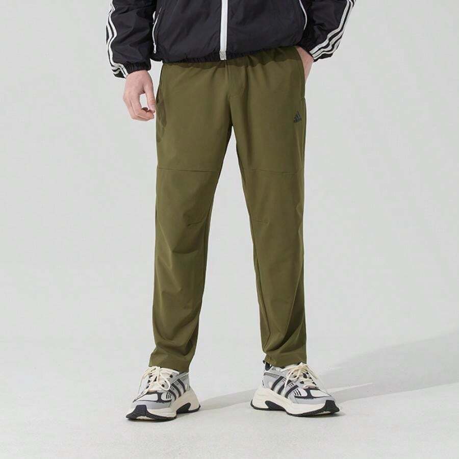 Adidas Men's Loose Casual Pants, Running & Fitness Sweatpants JN4351 - Dark Green - View 1