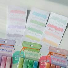 4pcs Cream-Colored Fluorescent Highlighter Pens, Elegant Cream Tone Highlighters For Students, Suitable For Diary, Notebook Highlighting, Back To School Supplies, Office Marker Pens - Sets - View 4