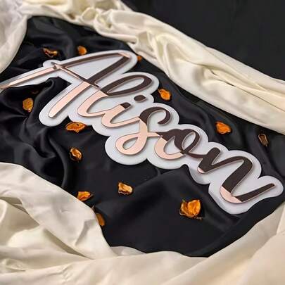 1Pc Customizable Acrylic Name Wall Sign - Personalize With Your Name, 12 Colors To Choose From, High-Quality, Laser Cut Design, Perfect For Wedding Decor, Home Decor, Party Decor, Office Decor, Bar Decor, Club Decor, Study Room, Dressing Room, Unique Wall Sign, Great Gift For Family & Friends