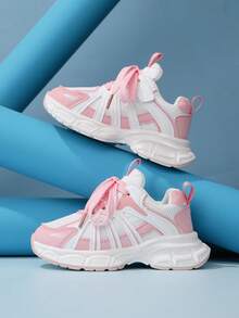 1 Pair Fashionable New Casual Sneakers, Soft, Lightweight, Comfortable And Versatile - Pink - View 3