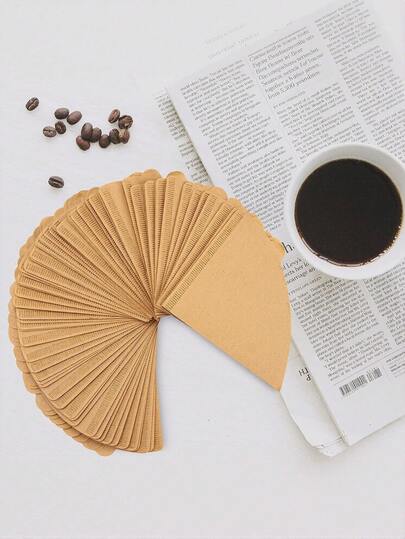 40/80pcs Beige Coffee Filter Papers, Hanging Ear Filter Papers For Hand Drip Coffee, Disposable Coffee Powder Filter Papers For Drip Coffee Maker