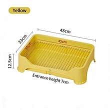 Mess-Free Dog Potty Box With Removable Stainless Steel Grid, Anti-Stepping Pet Training Toilet, Easy To Clean For Small & Medium Dogs - View 2