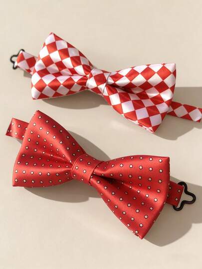 Bộ 2 chiếc nơ đeo cổ cho trẻ em, kiểu dáng unisex, dễ đeo, phù hợp cho đồng phục học sinh, công sở, các dịp trang trọng, lễ kỷ niệm và sử dụng hàng ngày, thiết kế cổ điển thanh lịch.